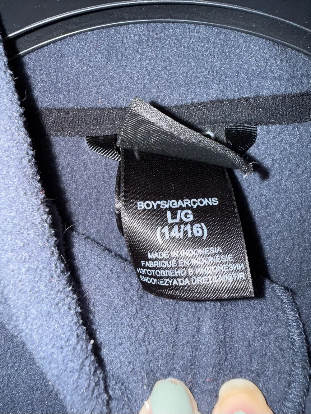 The North Face Boys Full Zip Blue Fleece Jacket Size Large 14/16